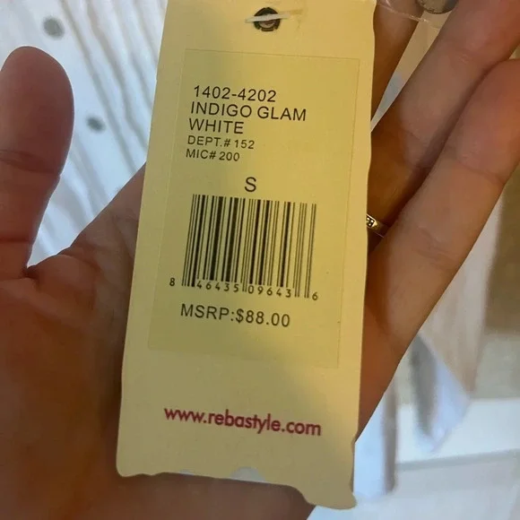 Reba embroidered cut out knit woven tunic small COTTON - Picture 9 of 10